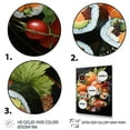 thumbnail image 3 of Designart "Sushi Dream Painting Dot I" Food & Beverage Floater Framed Wall Art Living Room, 3 of 7