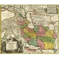 thumbnail image 2 of Vintage Maps 17x15 Gold Ornate Wood Framed with Double Matting Museum Art Print Titled - Imperial Persia Iran, 2 of 4
