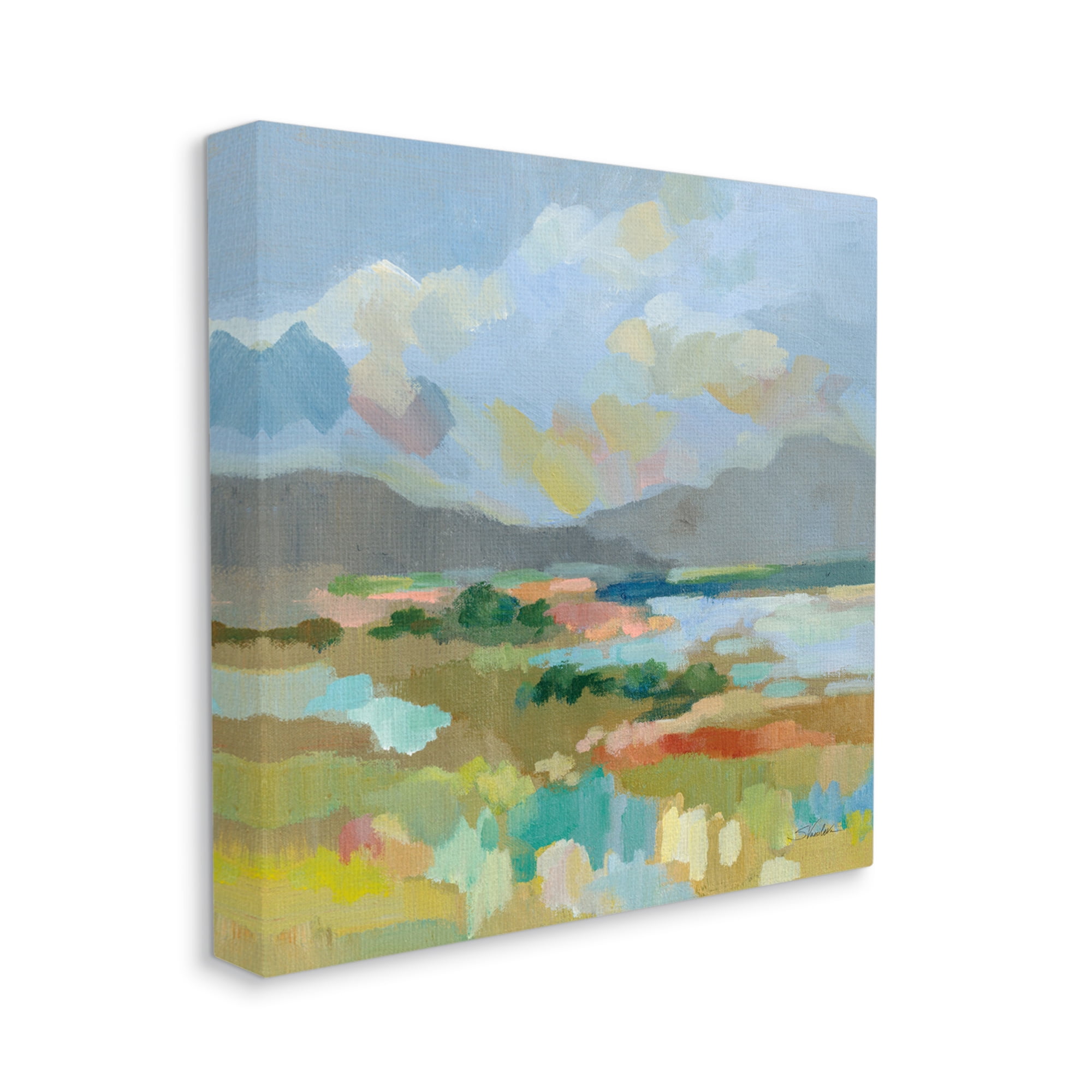 Stupell Industries Abstract Meadow Landscape Nature Painting Gallery Wrapped Canvas Print Wall Art, 30 x 30