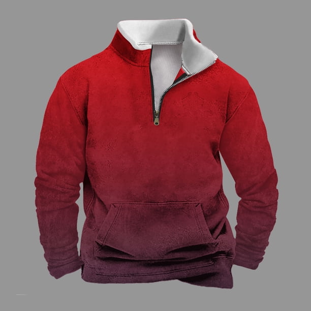 Sudadera sin capucha para hombre, informal, a la moda, con cuello alto, estampado de calaveras, cremallera, jersey de manga larga, blusa de poliéster para hombre