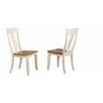 thumbnail image 5 of 5-Pc Panel Wood Cross Pedestal Dining Set in Caramel, 5 of 6