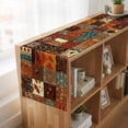 thumbnail image 6 of Boho Vintage Table Runner, Brown Ethnic Middle Century Geometric Washable Cotton Linen Table Runners 90 Inches Long, Dresser Scarf Runner for Dining/Coffee/Kitchen/Hallway Tables 13''x90'', 6 of 9
