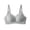 Gray, variant on Women's Bra V Neck Lace Trim with Fine Strap Bras Wirefree Smooth Cup Everyday Underwear 32A/B/C-38A/B/C