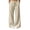 Beige, variant on Wiholl Wide Leg Pants for Women Flowy Palazzo Drawstring Elastic Waist Trousers with Pockets Summer Beach Vacation Clothes