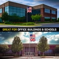 thumbnail image 5 of G128 Combo Pack: 20 Ft Telescoping Aluminum Flagpole (Silver) & American and United Kingdom Flags 3x5 Ft, Both ToughWeave Series Embroidered Polyester | Pole with Flags Included, 5 of 9