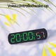 thumbnail image 4 of Reloj multifuncional para sala de estar, reloj de pared, decoración de mesita de noche para el hogar, reloj electrónico digital, reloj silencioso con pantalla a color de temperatura y humedad., 4 of 7