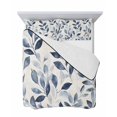 thumbnail image 7 of Navy Blue Botanical Twin Size Down Alternative Comforter, Lightweight Comforter Quilt Bedding Set with Pillow Shams Pastoral Spring Leaves Watercolor All Seasons Bed Comforter Duvet Insert 68"x86", 7 of 7