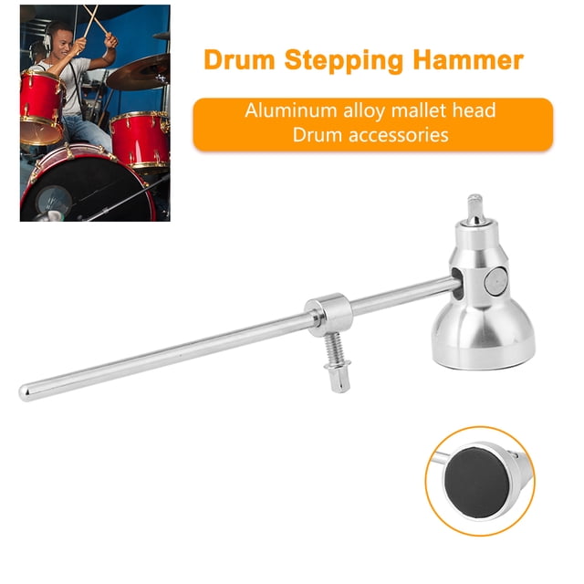 Batidor de tambor de graves ajustable cabeza de martillo duradera aleación Ehuebsd de aluminio Pedal de tambor martillos accesorios para instrumentos de percusión