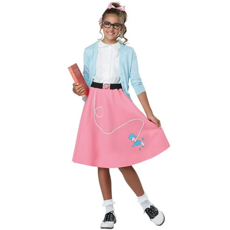 50's Pink Poodle Skirt Child Costume