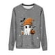 thumbnail image 4 of Heisall Womens Hoodies Halloween-themed Sparkling Print Round Neck Long Sleeve Fleece-lined Casual Sporty Fashion Sweatshirts, 4 of 9