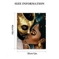 thumbnail image 3 of Acheng King and Queen wall decor African American Wall art Black Queen And King Poster Abstract Modern Wall Art Black Women Crown Painting Black Canvas Wall Art for Bed room Living Room 12x16 in, 3 of 5