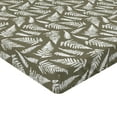 thumbnail image 4 of Ambesonne Forest Fitted Sheet, Autumn Botanical Fern Leaves, Queen Size, Army Green and White, 4 of 5