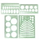 thumbnail image 3 of 4pcs plantillas de dibujo geométrico escamas arquitectas de bricolaje reglas de medición, 3 of 5