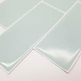 thumbnail image 5 of Walplus 12" x 6" 12 sheets Peel and Stick Tile Backsplash for Kitchen Bathroom Kitchen Decor Serenity Light Blue Glossy, 5 of 10