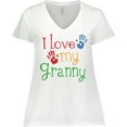 thumbnail image 3 of Inktastic I Love My Granny Women's Plus Size V-Neck T-Shirt, 3 of 5