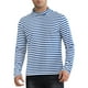 thumbnail image 1 of Camiseta de Cuello Alto a Rayas INSPIRE CHIC para Hombre, Pullover de Mangas Largas, Camiseta a Rayas XL Azul Marino Blanco, 1 of 6
