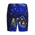 thumbnail image 2 of Haiem Christmas Night Men's Pajama Short with Soft Woven Cotton Elastic Waistband Sleep Short-Small, 2 of 9