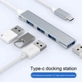 thumbnail image 2 of Estación de acoplamiento USB de alta velocidad sin unidad, portátil, 4 puertos USB 3.0, tipo C 3.0, divisor multiusb, concentrador OTG, accesorios para computadora, 2 of 8