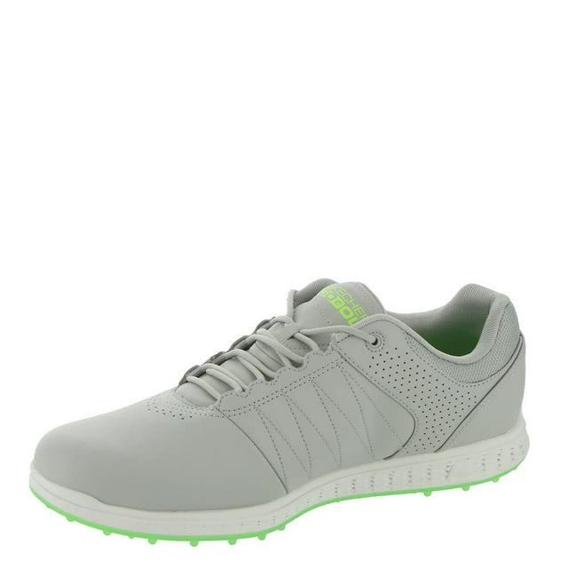 Skechers Men's Pivot Spikeless Golf Shoe, Gray/Lime, 11