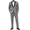 Light gray, variant on Men's 2 Piece Suit Slim Fit One Button Tuxedo Jacket Pants for Wedding Prom Business