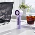 thumbnail image 5 of Portable Handheld Fan Rechargeable | High Powered Usb Rechargeable Mini Fan | Personal Cooling Fan for Travel Desk Home | Black Portable Personal Fan Rechargeable for Everyday Use, 5 of 8