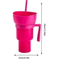 thumbnail image 4 of Tasse à Collation et Boisson 2 en 1, Gobelet de Stade, Bol à Collation avec Paille, Tasse à Collation Réutilisable, Tasse à Collation Portable Étanche Anti-Éclaboussures, 2 Niveaux, 4 of 4