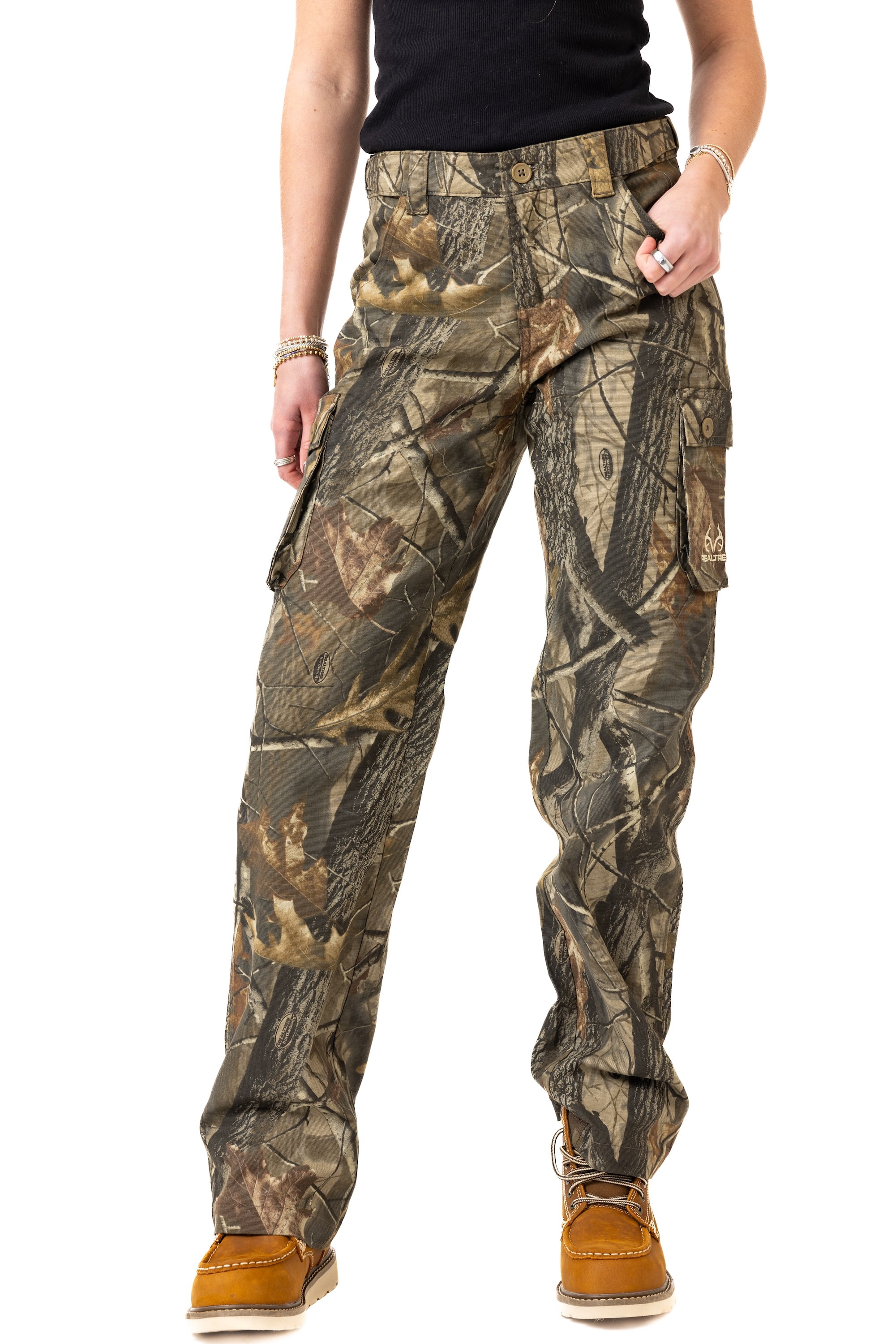 Realtree Women's Camo 6-Pocket Cargo Hunting Pants | Durable, Lightweight Outdoor Appare | Size XS-3XL