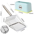 thumbnail image 3 of DUSTNIX Cat Litter Scoop, Metal Scooper, Deep Shovel, Ergonomic Handle, Kitten Poop Sifting, Durable, Heavy Duty Speed Sifter, for Litter Box （Silvery-Gray）, 3 of 7
