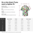 thumbnail image 5 of Rateoe Flowers and Cactus Pattern Men's Short Sleeve Classic Shirt, Casual Short-Sleeved Shirt, Lightweight Summer Shirt, Cuban Collar Shirt,Button-Front Shirt-X-Large, 5 of 5