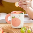 thumbnail image 4 of Bearachild Taza de cerámica, tazas creativas de café, taza de fruta con asa, tazas de porcelana para restaurante, cocina, oficina, suministros para beber Mostrada Uva Bearachild HA080833-01, 4 of 6