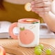 thumbnail image 5 of Yuarrent Taza de cerámica Café Té Agua Tazas creativas Fruta Avena Taza Mango Porcelana Restaurante Suministros de oficina Regalo Mostrada Durazno Yuarrent HA080833-03, 5 of 6