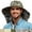 Digital Green, variant on Catalonia Sun Hat for Men,Polyester Outdoor Wide Brim Hat with Neck Flap Cover for Fishing Hiking Safari Gardening
