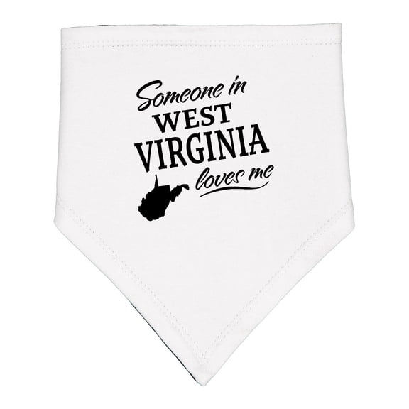 Inktastic Someone in West Virginia Loves Me Baby Bandana Bib