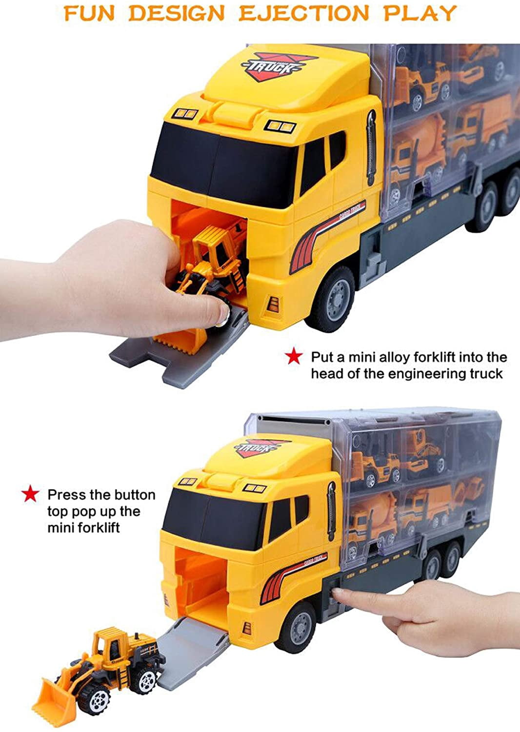 Toys for Boys,12 Pcs Engineering Die-cast Construction Car Toddler Toys for 3 Year Old Boys Vehicles Gifts Kids Toys for Age 3 4 5 6 7 Year Old Boys