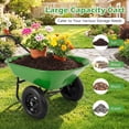 thumbnail image 6 of Costway 2 Tire Wheelbarrow Garden Cart Heavy-duty Dolly Utility Cart Light Green, 6 of 11