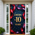 thumbnail image 4 of LUUFILx Cheers to 10 Years Anniversary Banner Party Celebration Backdrop Event Decoration Milestone Confetti Background Photography Props Festive Supplies, 4 of 7