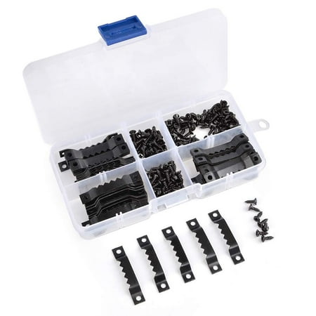 

Reduced！100Pcs Home Hanger With Screws Saw Tooth Hanging Decorative Hook Set Photo Frame