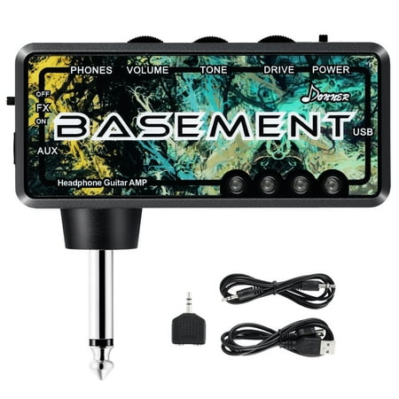 Donner Bass Guitar Headphone Amp Basement Pocket FX WAH Rechargeable Mini Practice
