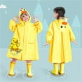 thumbnail image 2 of Gelikeya Toddler Rain Jacket 3-10 Years Kids Boys Girls Rain Ponchos with Hood Cute Cartoon Dinosaur Raincoat (YE1, 5-6 Years), 2 of 4