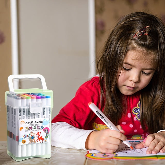 Xihbxyly Juego de Marcadores Acrílicos, Tinta de Acuarela Vibrante, Gran Capacidad de 240 Ml, Fácil de Usar para Arte Colorido, Perfecto para Dibujo y Diseño, 24/36/48 Colores, Ideal para Estudiantes