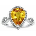 thumbnail image 2 of Star K � Vintage Look Halo Large 11x8 Pear Shape Genuine Citrine Ring, 2 of 9