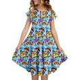 thumbnail image 5 of Robes pour Filles Décontractées d'Été à Manches Volantées, Robe à Étages pour Enfants - Confortable et Stylée pour les Fêtes et les Événements Extérieurs, 5 of 5