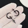 thumbnail image 6 of CILENON Womens Earrings Asymmetric Star And Moon Stud Earrings Women'S Cold Earrings (Black,One Size), 6 of 6