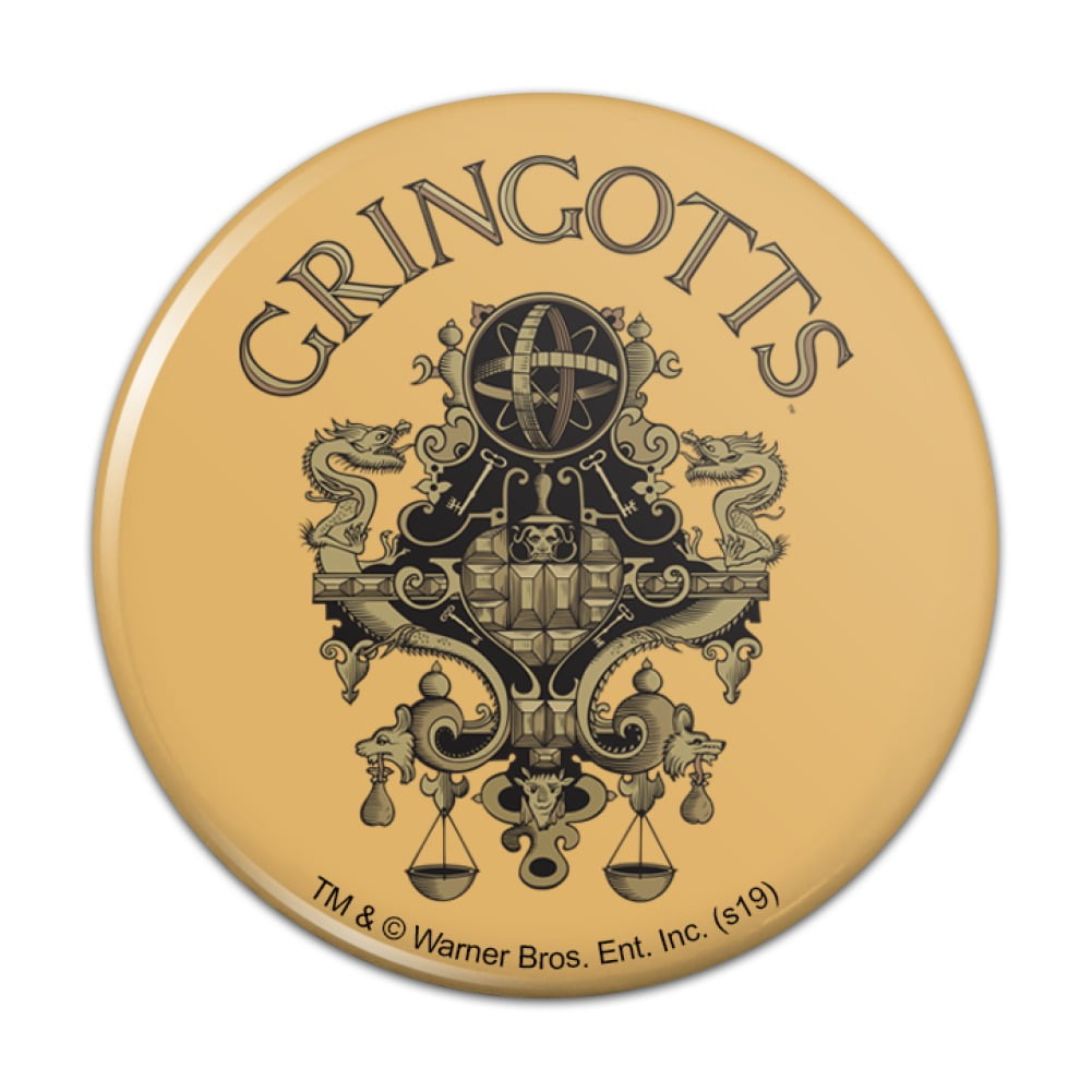 Harry Potter Gringotts Logo Kitchen Refrigerator Locker Button Magnet ...