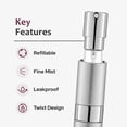 thumbnail image 4 of Lisapack 8ML Atomizer Perfume Spray Bottle for Travel, Empty Refillable Cologne Dispenser, Portable Sprayer (Silver), 4 of 8