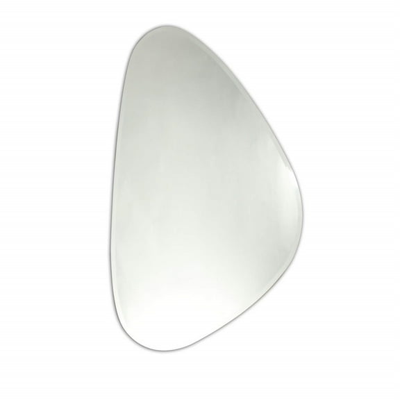 Vintage Wall Mirror - 39" Oval Frameless Mirror for Bathroom Bedroom Decor