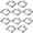 Chrome Plated, variant on 10-Pack Square Drop Ring Pull Handles Zinc Alloy Drawer Handle Knob, Kitchen Cabinet Pulls