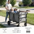thumbnail image 2 of AILEEKISS Wagon Stroller for 4 Toddlers, 4-in-1 Baby Wagon with Canopy, 59 Pounds, Grey, 2 of 10