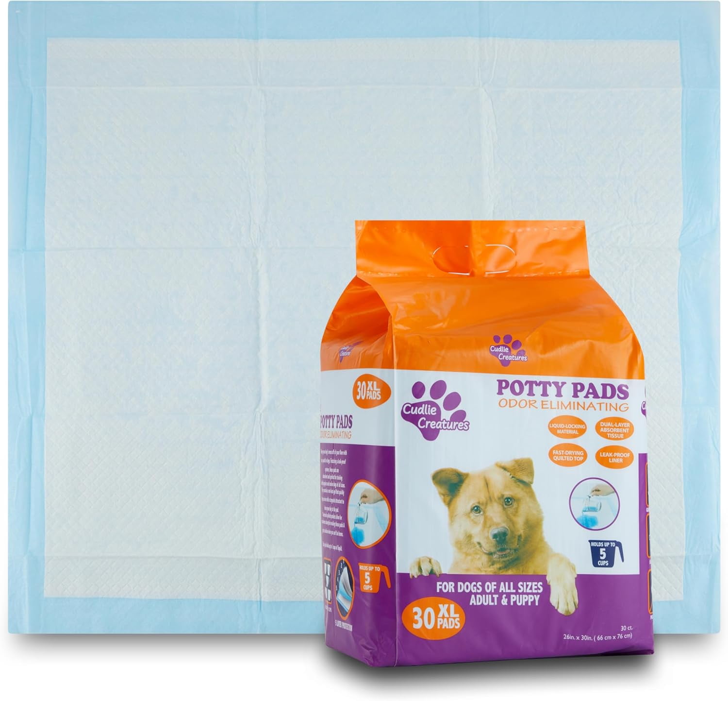 NEZO XXL 36x46in Leak-Proof Dog & Puppy Training Pads, Super Absorbent