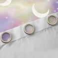 thumbnail image 4 of jejeloiu Galaxy Moon Stars Blackout Curtains Set of 2 (52x84 Each),Colorful Ombre Effect Window Curtains For Girls Teens, 4 of 6